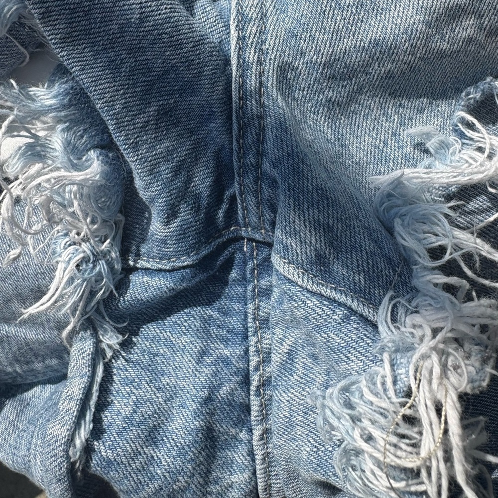 Pistola Light Blue Distressed Jean Shorts - Picture 8 of 10